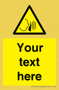 Custom warning sudden loud noise